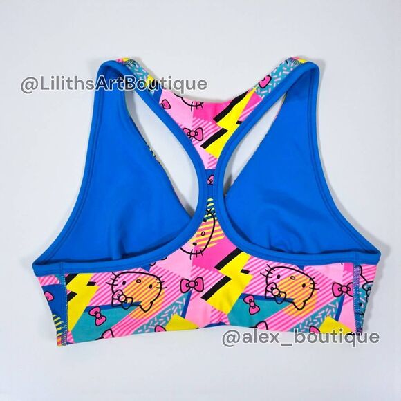 Zumba X Hello Kitty & Friends Reversible Bra Blue Lightning Size M (G016) - Picture 3 of 8